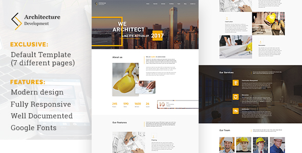 Architecture Development Preview Wordpress Theme - Rating, Reviews, Preview, Demo & Download