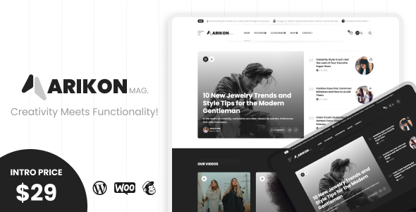 Arikon Preview Wordpress Theme - Rating, Reviews, Preview, Demo & Download