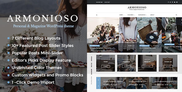 Armonioso Preview Wordpress Theme - Rating, Reviews, Preview, Demo & Download