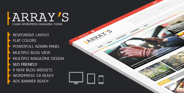 Arrays Preview Wordpress Theme - Rating, Reviews, Preview, Demo & Download