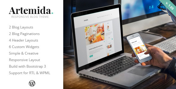 Artemida Preview Wordpress Theme - Rating, Reviews, Preview, Demo & Download