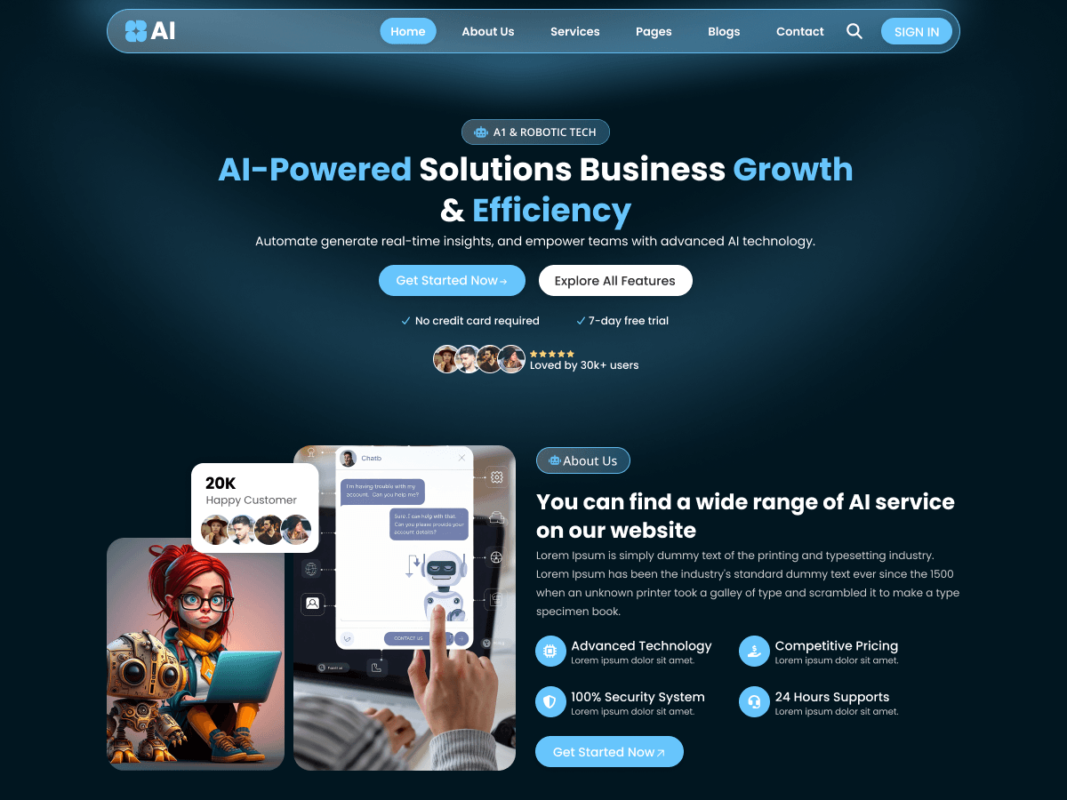 Artificial Intelligence Preview Wordpress Theme - Rating, Reviews, Preview, Demo & Download