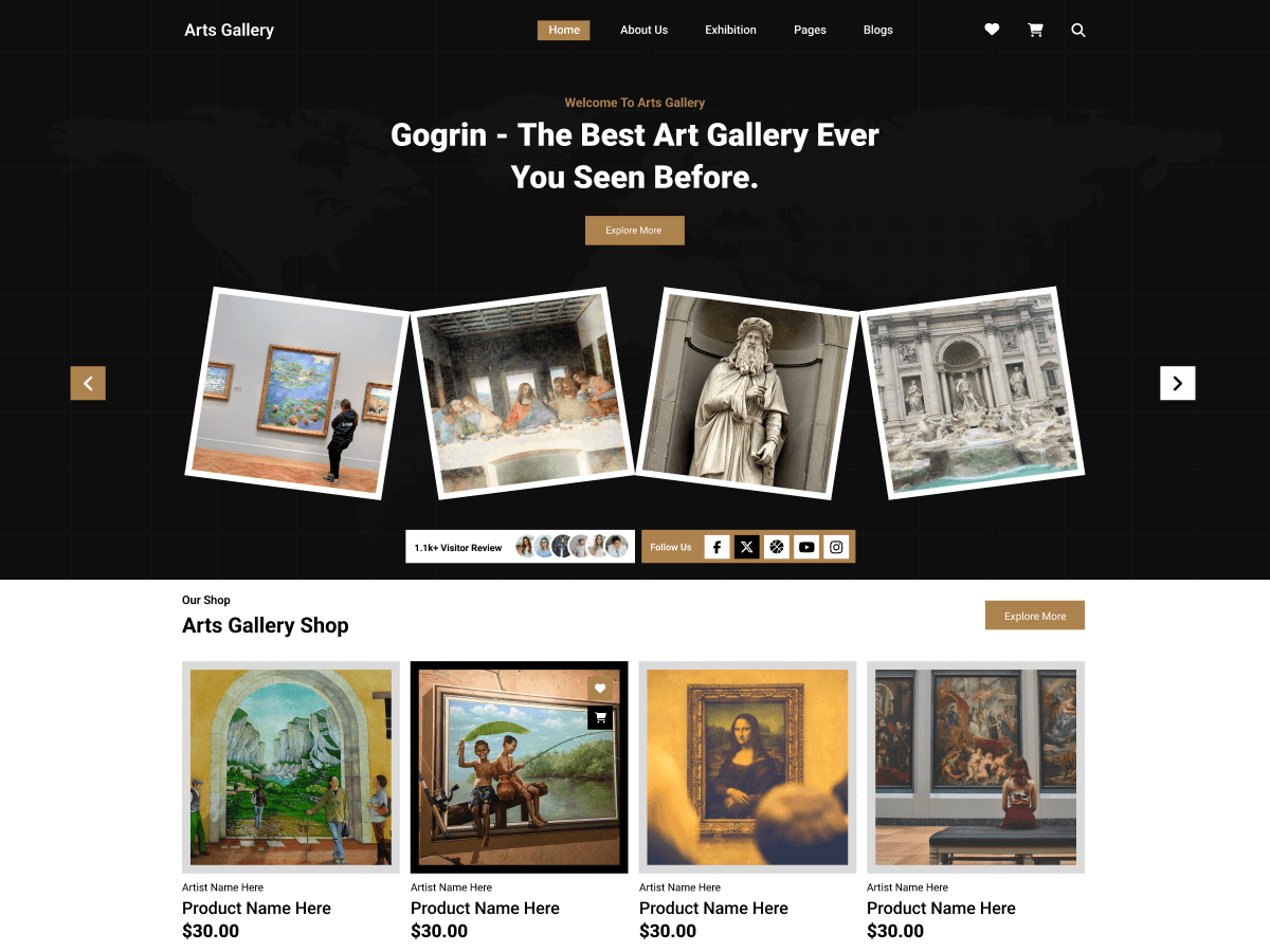 Artist Art Preview Wordpress Theme - Rating, Reviews, Preview, Demo & Download