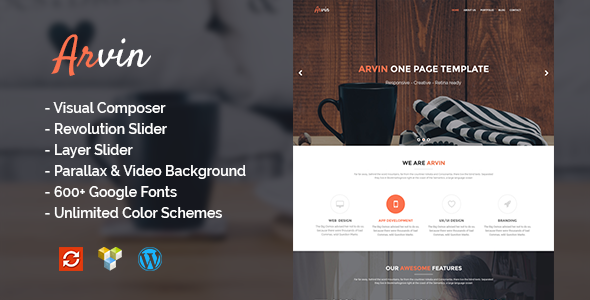 Arvin Preview Wordpress Theme - Rating, Reviews, Preview, Demo & Download