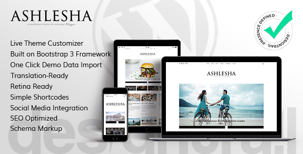 Ashlesha Preview Wordpress Theme - Rating, Reviews, Preview, Demo & Download