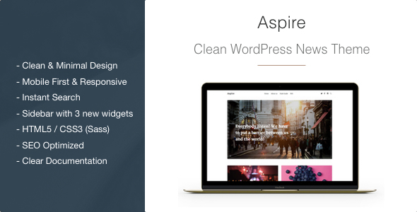 Aspire Preview Wordpress Theme - Rating, Reviews, Preview, Demo & Download