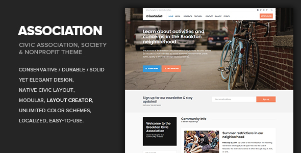 Association Preview Wordpress Theme - Rating, Reviews, Preview, Demo & Download