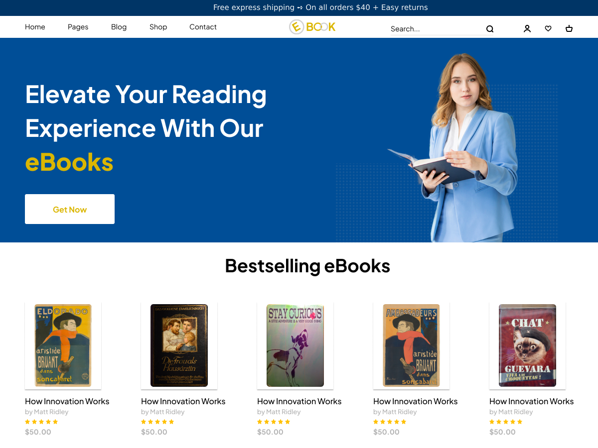 Aster Ebooks Preview Wordpress Theme - Rating, Reviews, Preview, Demo & Download