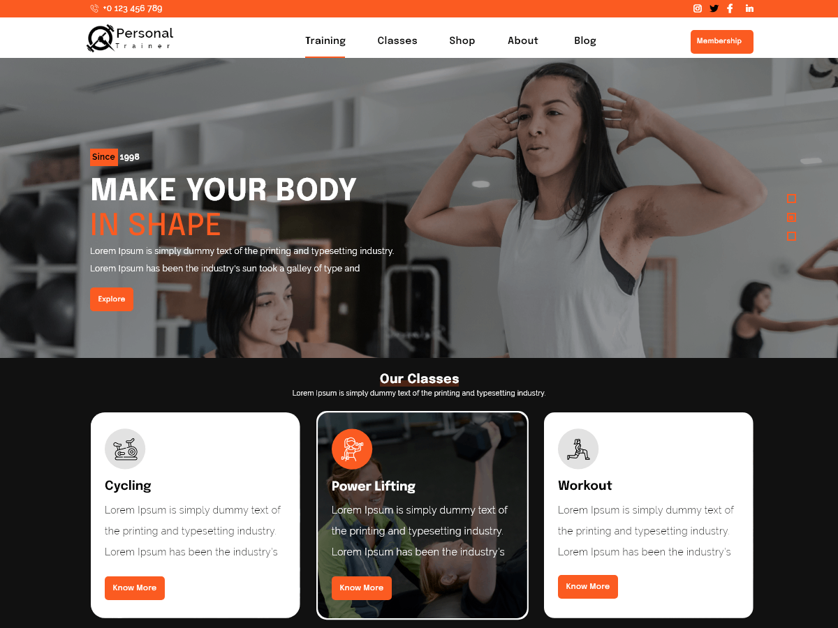 Aster Gym Preview Wordpress Theme - Rating, Reviews, Preview, Demo & Download