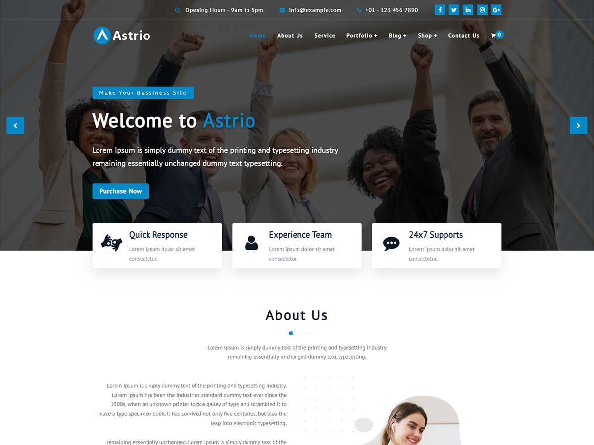 Astrio Preview Wordpress Theme - Rating, Reviews, Preview, Demo & Download