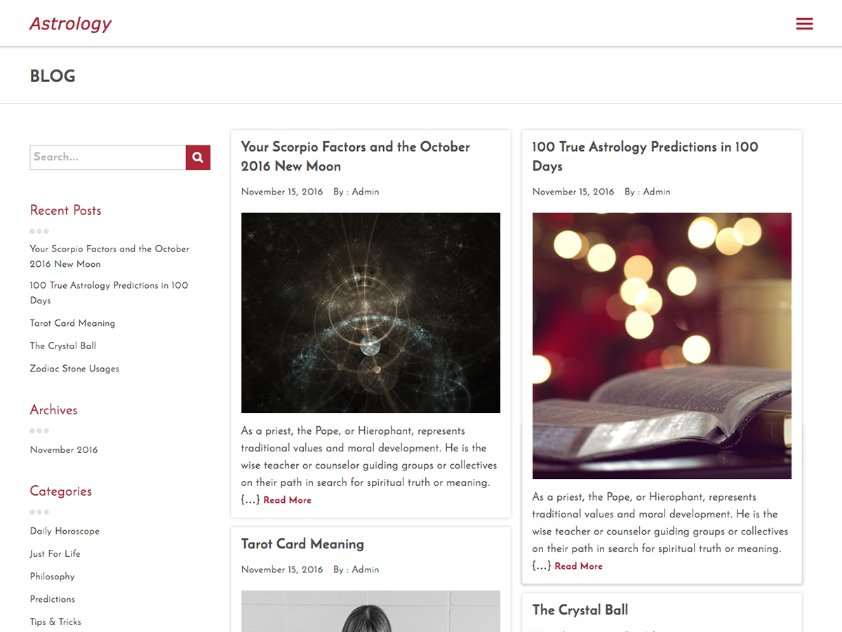 Astrology Preview Wordpress Theme - Rating, Reviews, Preview, Demo & Download