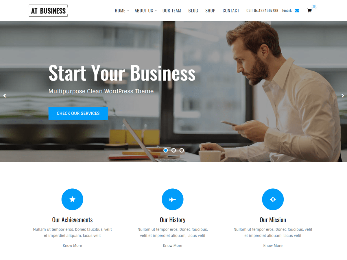 AT Business Preview Wordpress Theme - Rating, Reviews, Preview, Demo & Download