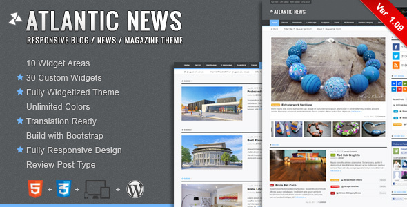 Atlantic News Preview Wordpress Theme - Rating, Reviews, Preview, Demo & Download