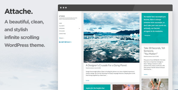 Attache Infinite Preview Wordpress Theme - Rating, Reviews, Preview, Demo & Download