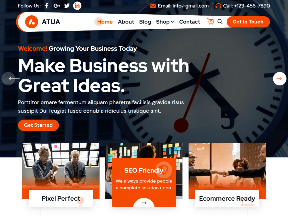 Atua Preview Wordpress Theme - Rating, Reviews, Preview, Demo & Download