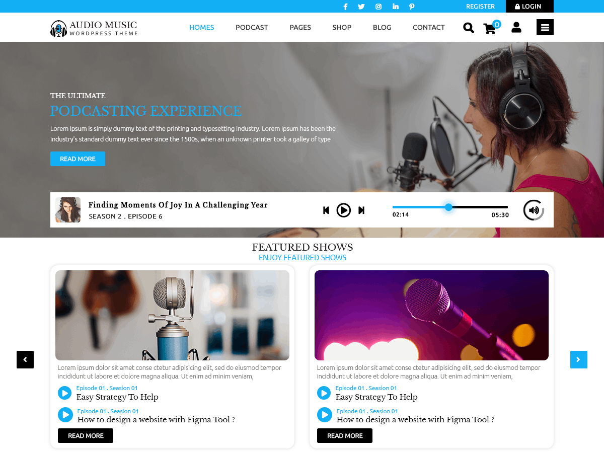 Audio Player Preview Wordpress Theme - Rating, Reviews, Preview, Demo & Download