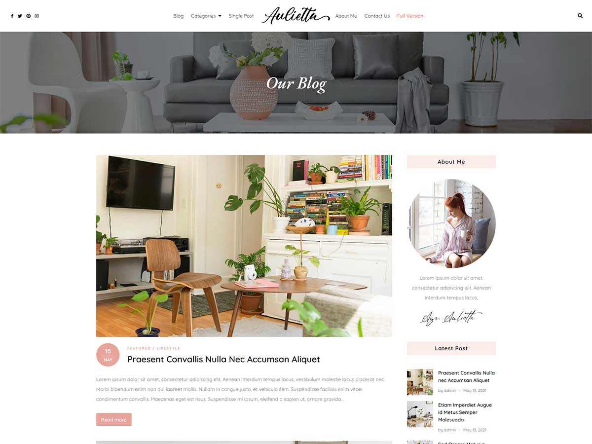 Auliettalite Preview Wordpress Theme - Rating, Reviews, Preview, Demo & Download