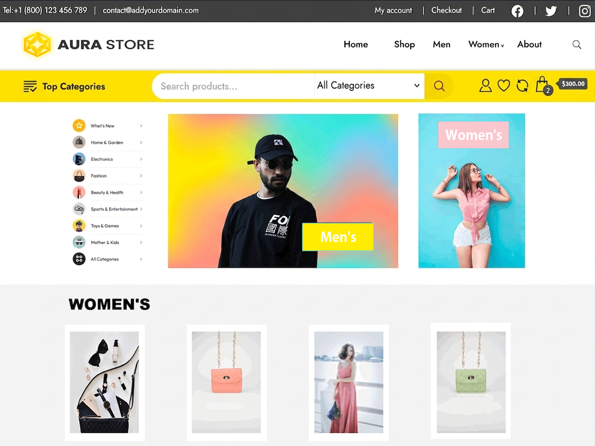 Aura Store Preview Wordpress Theme - Rating, Reviews, Preview, Demo & Download