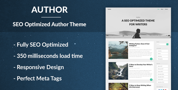 Author The Preview Wordpress Theme - Rating, Reviews, Preview, Demo & Download