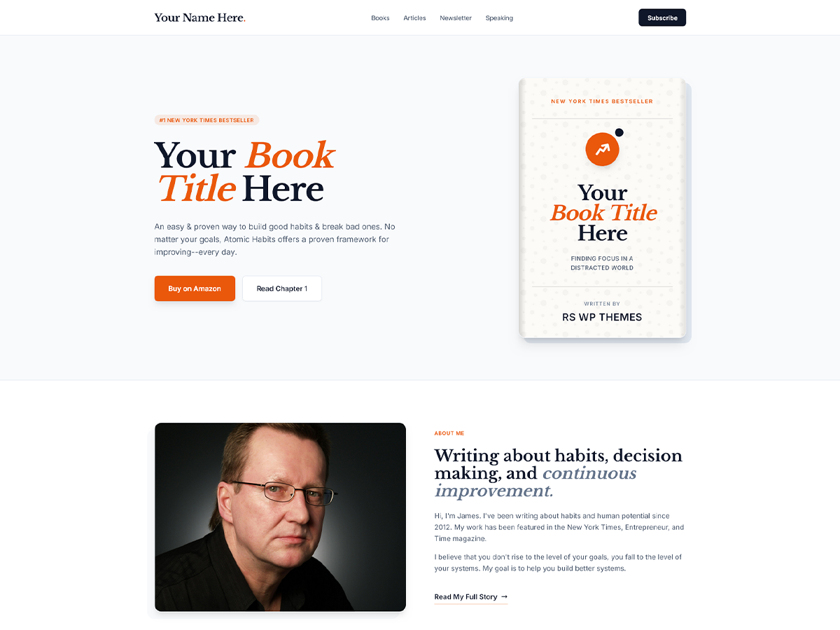 AuthorPro Preview Wordpress Theme - Rating, Reviews, Preview, Demo & Download