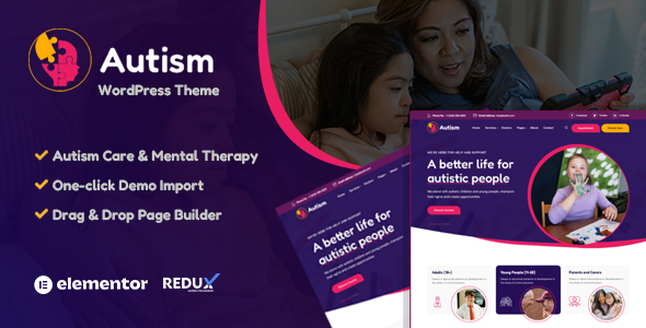 Autism Preview Wordpress Theme - Rating, Reviews, Preview, Demo & Download