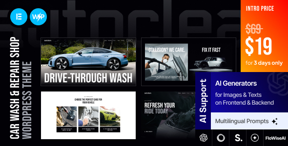 Auto Clean Preview Wordpress Theme - Rating, Reviews, Preview, Demo & Download