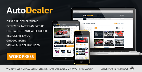Auto Dealer Preview Wordpress Theme - Rating, Reviews, Preview, Demo & Download