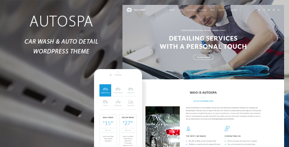 Auto Spa Preview Wordpress Theme - Rating, Reviews, Preview, Demo & Download