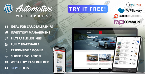 Automotive Car Preview Wordpress Theme - Rating, Reviews, Preview, Demo & Download