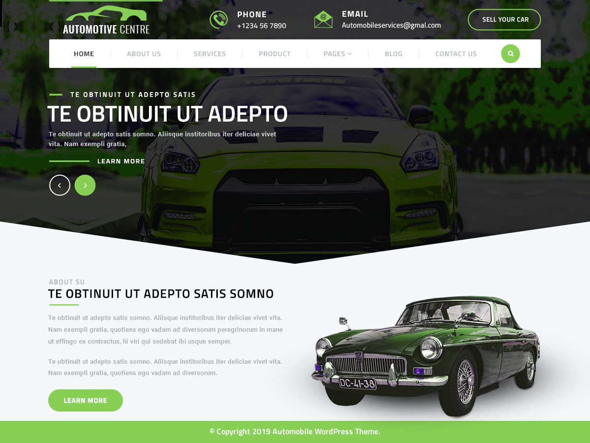 Automotive Centre Preview Wordpress Theme - Rating, Reviews, Preview, Demo & Download