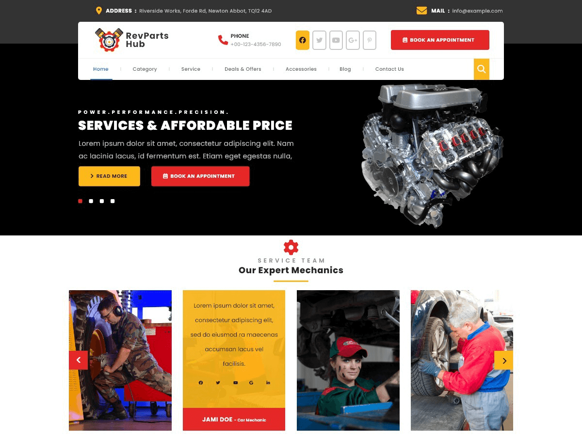 Automotive Parts Preview Wordpress Theme - Rating, Reviews, Preview, Demo & Download