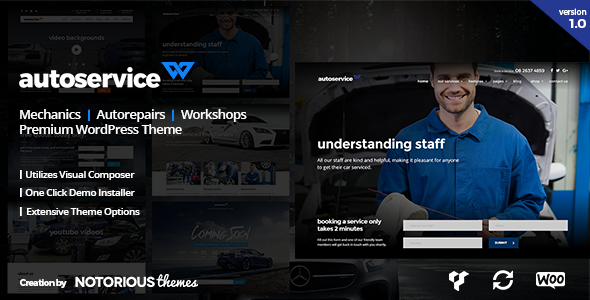 AutoService Preview Wordpress Theme - Rating, Reviews, Preview, Demo & Download