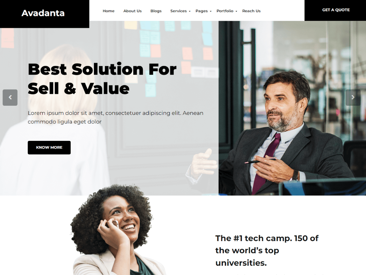 Avadanta Firm Preview Wordpress Theme - Rating, Reviews, Preview, Demo & Download