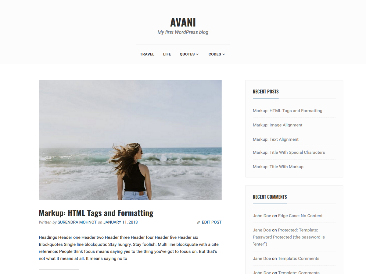 Avani Preview Wordpress Theme - Rating, Reviews, Preview, Demo & Download