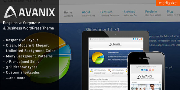 Avanix Preview Wordpress Theme - Rating, Reviews, Preview, Demo & Download