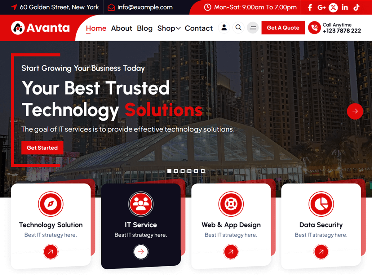 Avanta Preview Wordpress Theme - Rating, Reviews, Preview, Demo & Download