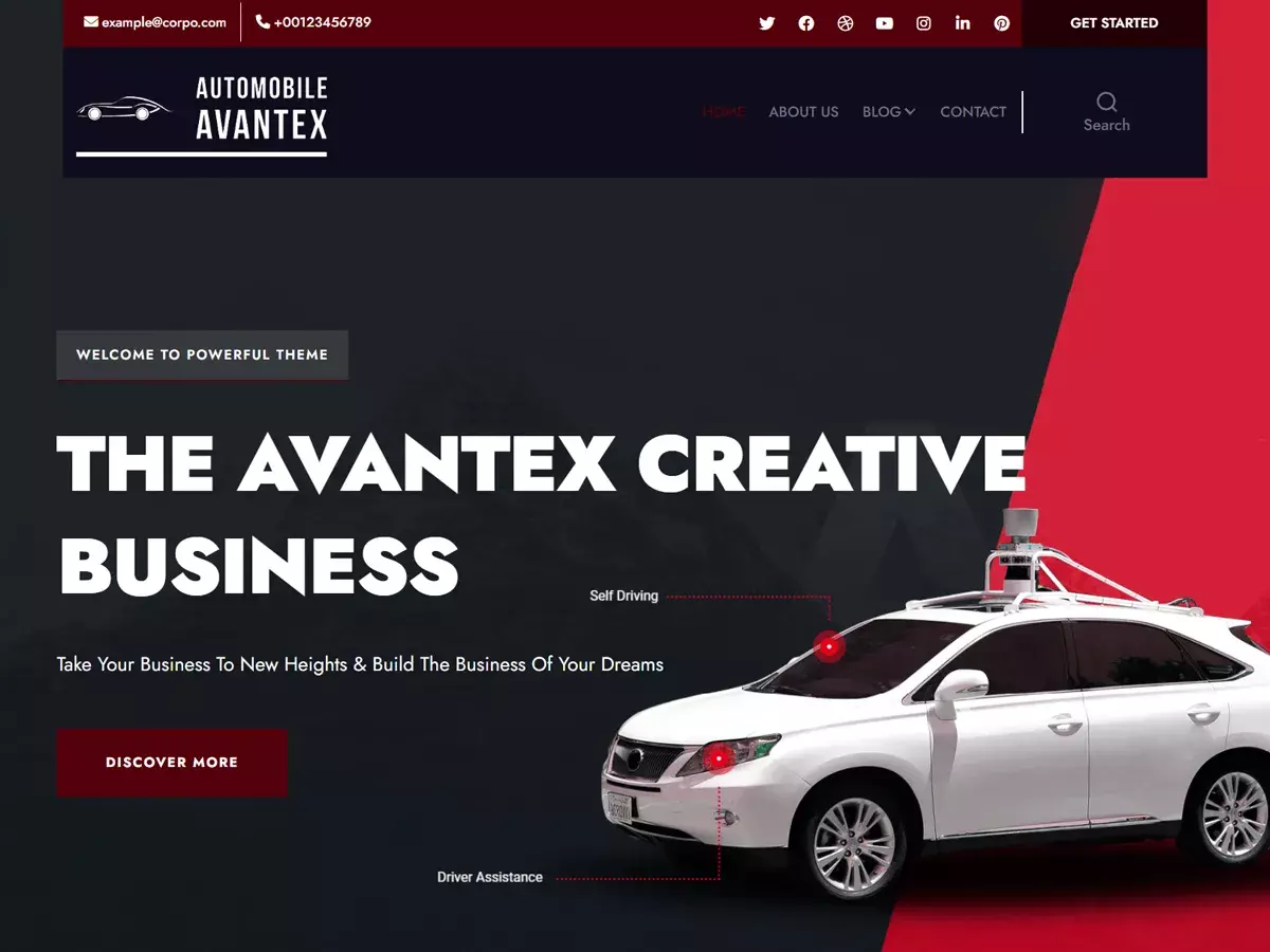 Avantex Automobile Preview Wordpress Theme - Rating, Reviews, Preview, Demo & Download