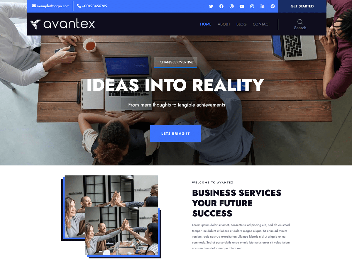 Avantex Preview Wordpress Theme - Rating, Reviews, Preview, Demo & Download
