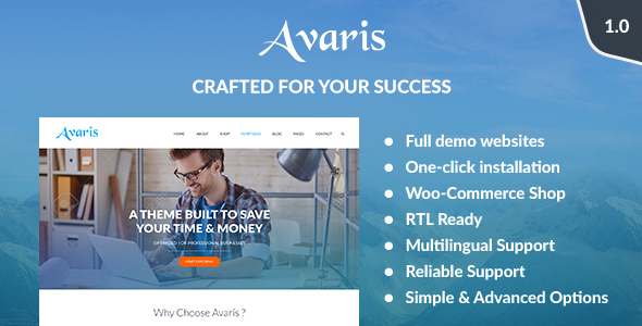 Avaris Preview Wordpress Theme - Rating, Reviews, Preview, Demo & Download