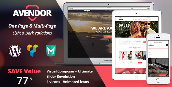 AVENDOR Preview Wordpress Theme - Rating, Reviews, Preview, Demo & Download
