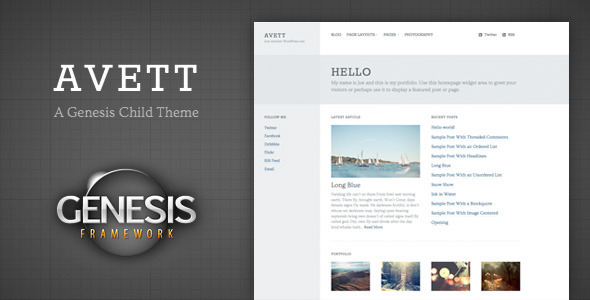 Avett Preview Wordpress Theme - Rating, Reviews, Preview, Demo & Download
