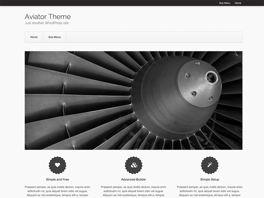 Aviator Preview Wordpress Theme - Rating, Reviews, Preview, Demo & Download