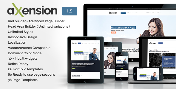 Axension Preview Wordpress Theme - Rating, Reviews, Preview, Demo & Download