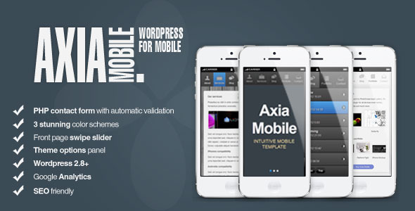 AxiaMobile Preview Wordpress Theme - Rating, Reviews, Preview, Demo & Download