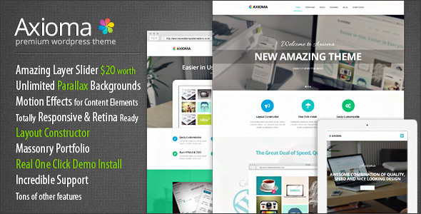 Axioma Preview Wordpress Theme - Rating, Reviews, Preview, Demo & Download