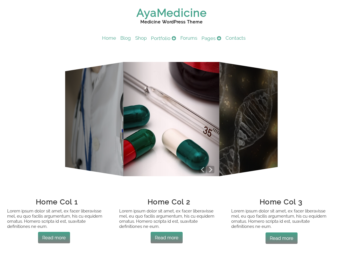 AyaMedicine Preview Wordpress Theme - Rating, Reviews, Preview, Demo & Download