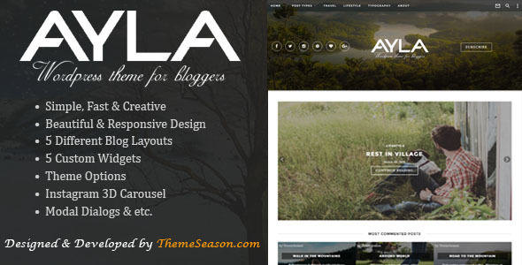 Ayla Preview Wordpress Theme - Rating, Reviews, Preview, Demo & Download