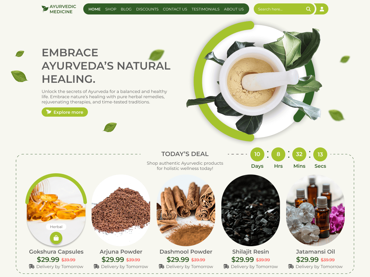 Ayurvedic Medicine Preview Wordpress Theme - Rating, Reviews, Preview, Demo & Download