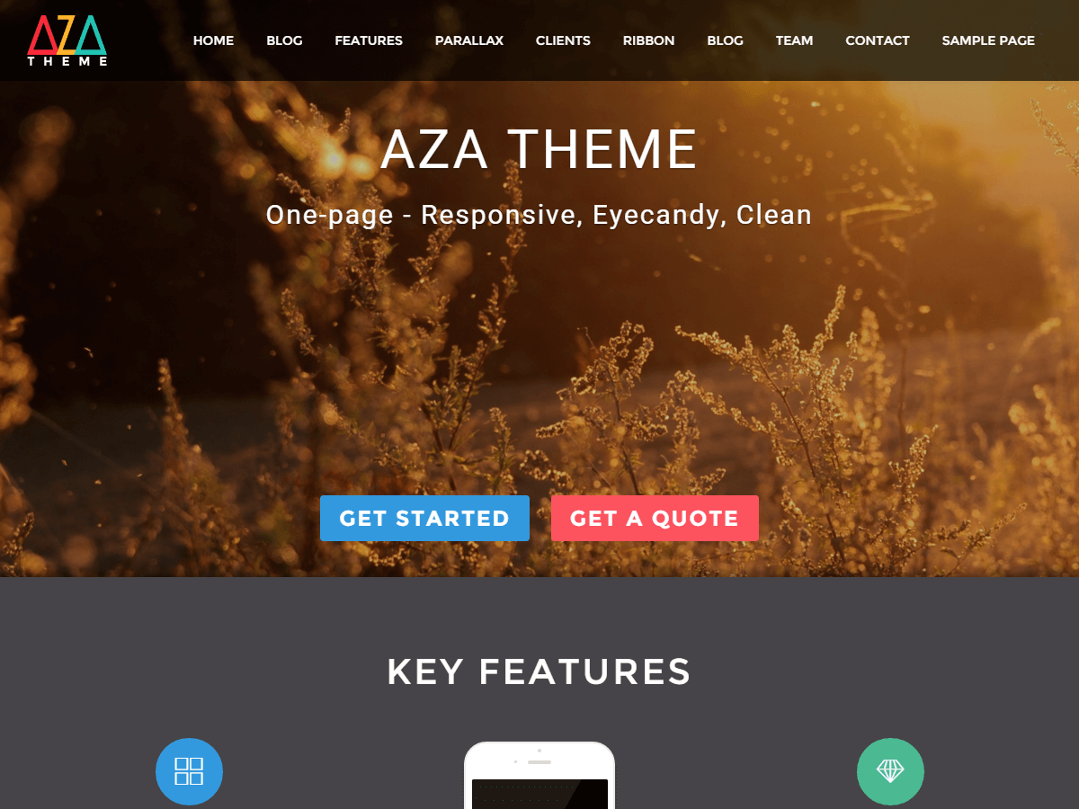 AZA Lite Preview Wordpress Theme - Rating, Reviews, Preview, Demo & Download