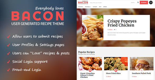 Bacon Preview Wordpress Theme - Rating, Reviews, Preview, Demo & Download